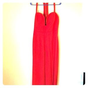 Red Bebe pants romper